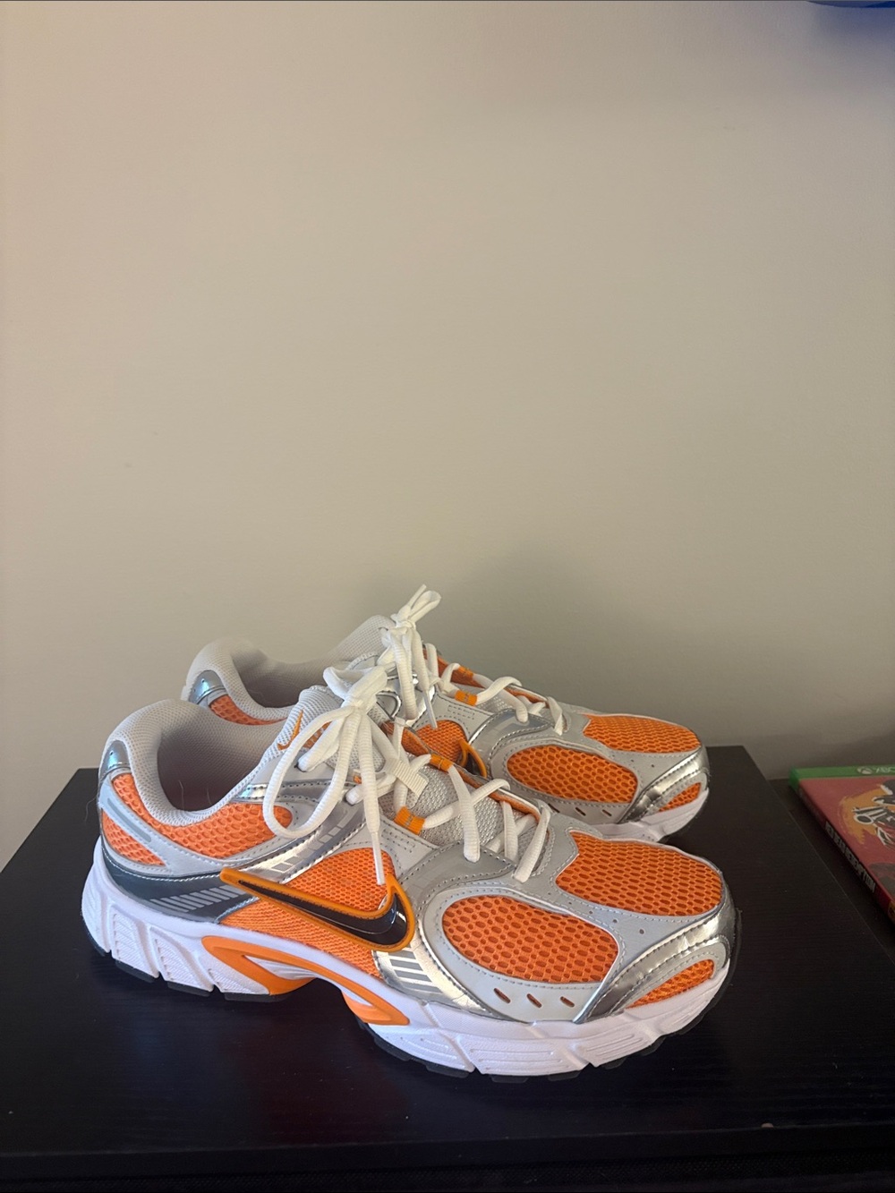 Mens Nike Athletic Mesh Sneakers in Orange and Silver - Running Shoes - Picture 3 of 5